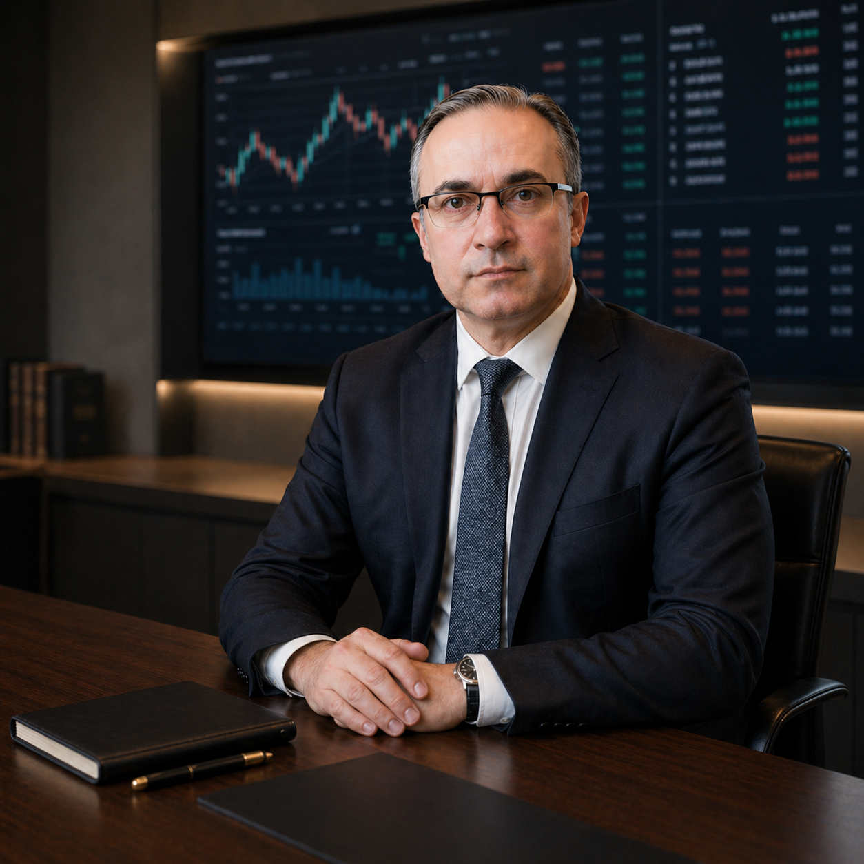 Aníbal Falivene, аргентинский адвокат, в своём офисе